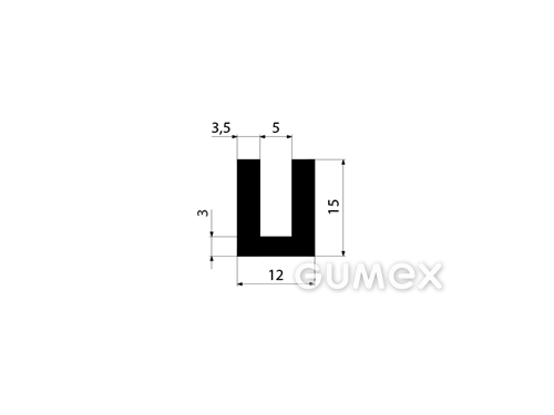 GUMMIPROFILE U-FORM - EPDM